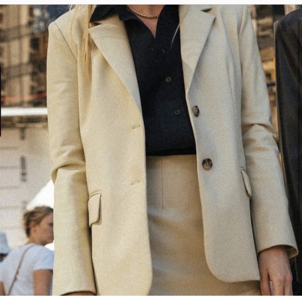 Oak & Fort Vegan Leather Blazer